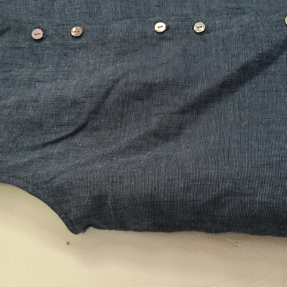 Martha Stewart 100% Linen Blue Sleeveless Women's Top Sz Med Women - Picture 9 of 13